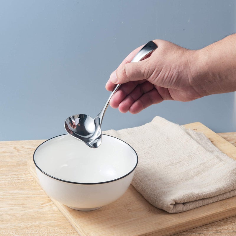 IMEEA Gravy Spoon Mini Gravy Ladle Drizzle Spoon 18/10 Stainless Steel Small Ladle for Sauce Serving, Set of 2 - Image 2